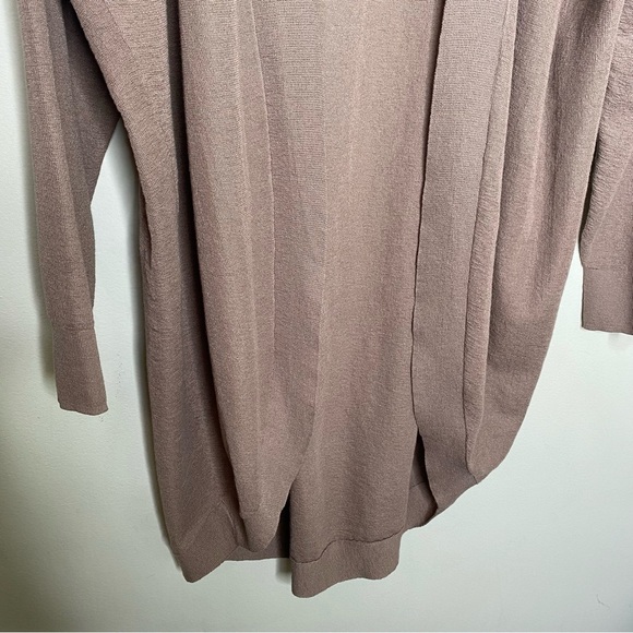 Aritzia Babaton Tan Open Front Lucida Lightweight Cardigan Sweater Women's Large - Picture 8 of 11